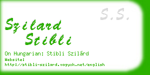 szilard stibli business card
